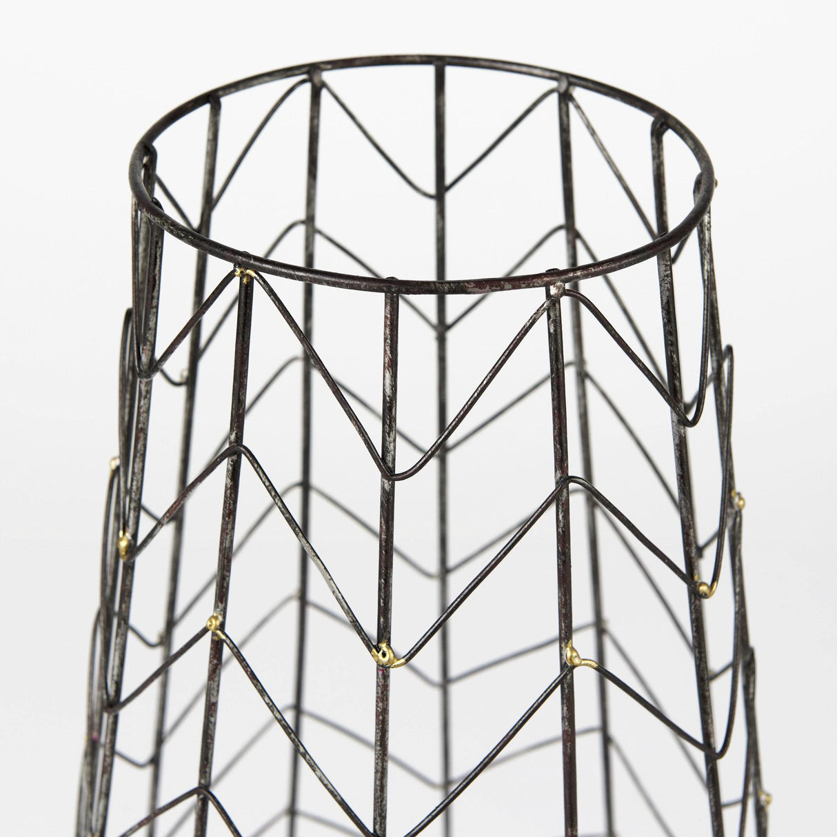 Mercana Petiole II Large Gold Toned Metal Table Candle Holder