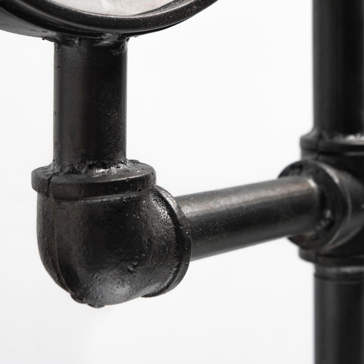 Mercana Trifect Black Iron Pipe Three Face Floor Clock