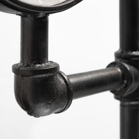 Mercana Trifect Black Iron Pipe Three Face Floor Clock