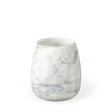 Mercana Volta I Short Gray Cream Glass Abstract Pattern Vase