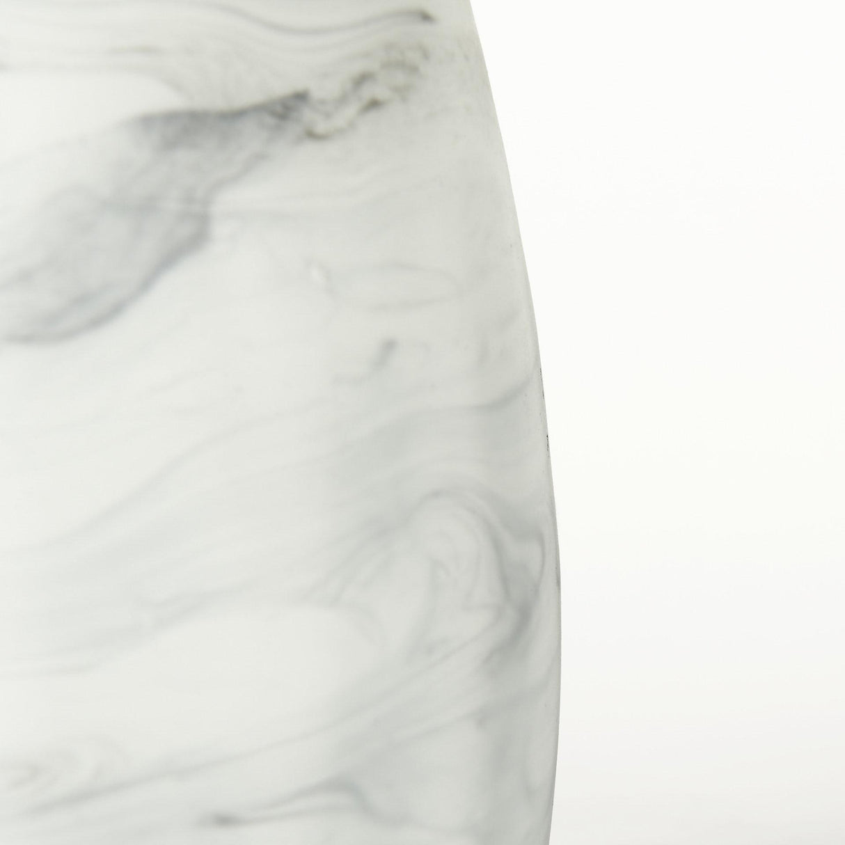 Mercana Volta I Short Gray Cream Glass Abstract Pattern Vase