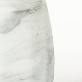 Mercana Volta I Short Gray Cream Glass Abstract Pattern Vase