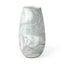 Mercana Volta II Tall White Gray Abstract Pattern Glass Vase