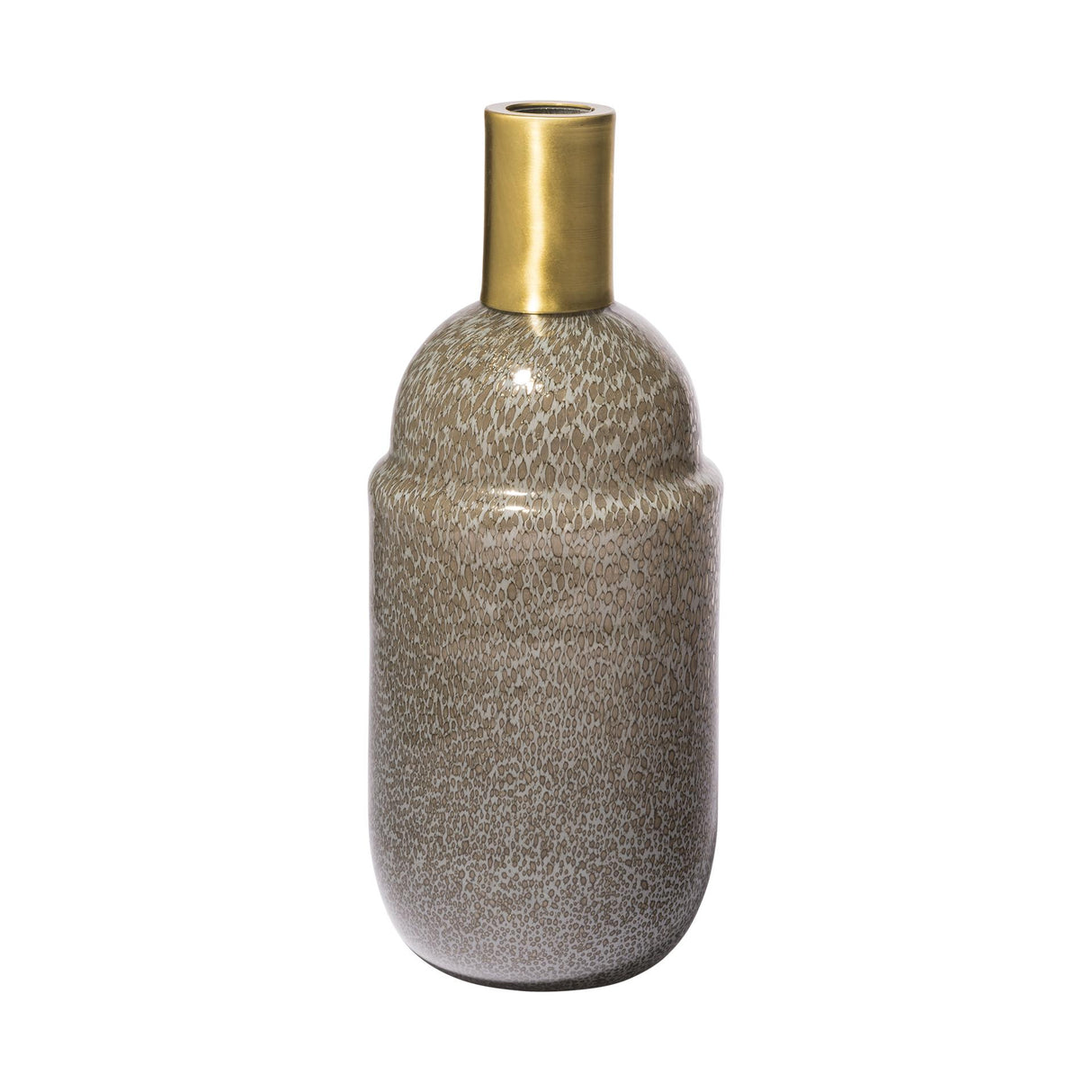 Mercana Toba II Tall Brown/Gold Spotted Gourd Style Vase