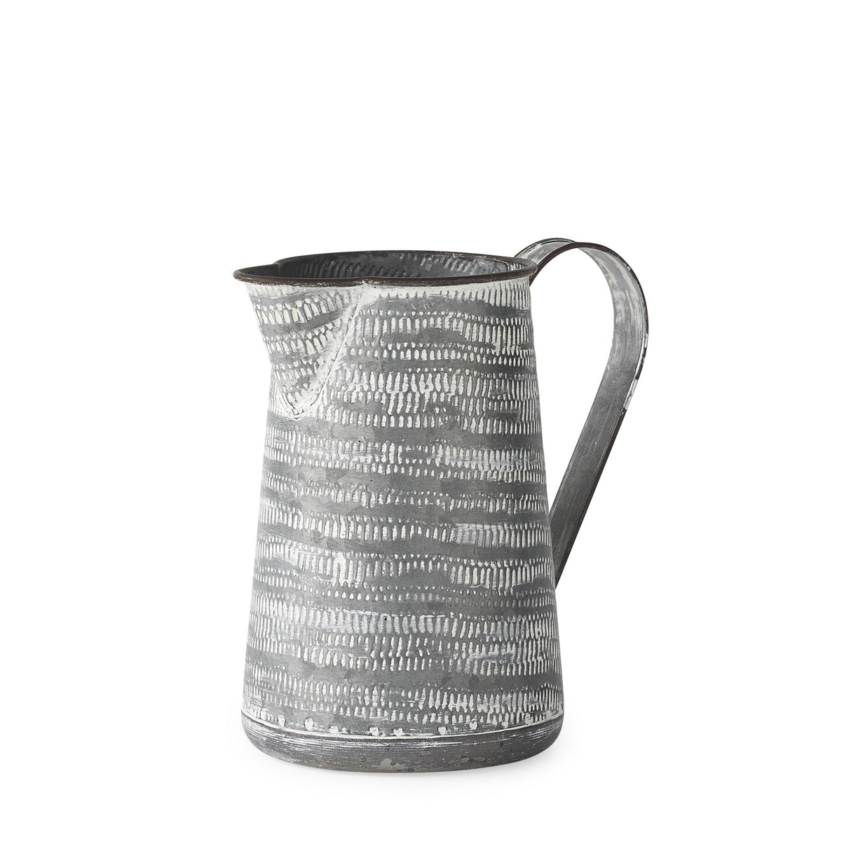 Mercana Serena I 8H Small Gray/White Textured Metal Jug