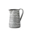 Mercana Serena I 8H Small Gray/White Textured Metal Jug