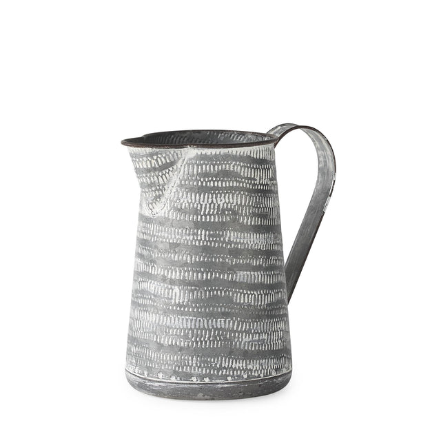 Mercana Serena I 8H Small Gray/White Textured Metal Jug
