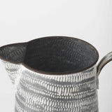 Mercana Serena I 8H Small Gray/White Textured Metal Jug