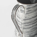 Mercana Serena I 8H Small Gray/White Textured Metal Jug