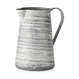 Mercana Serena II 11.2H Large Gray/White Textured Metal Jug