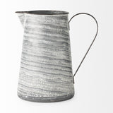 Mercana Serena II 11.2H Large Gray/White Textured Metal Jug