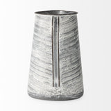 Mercana Serena II 11.2H Large Gray/White Textured Metal Jug