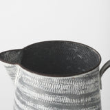 Mercana Serena II 11.2H Large Gray/White Textured Metal Jug