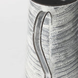 Mercana Serena II 11.2H Large Gray/White Textured Metal Jug