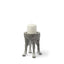 Mercana Pan Small Gray Ceramic Hoofed Table Candle Holder