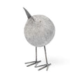 Mercana Snipe I 6L x 6W Off-White Resin Bird Ornament W/ Metal Feet