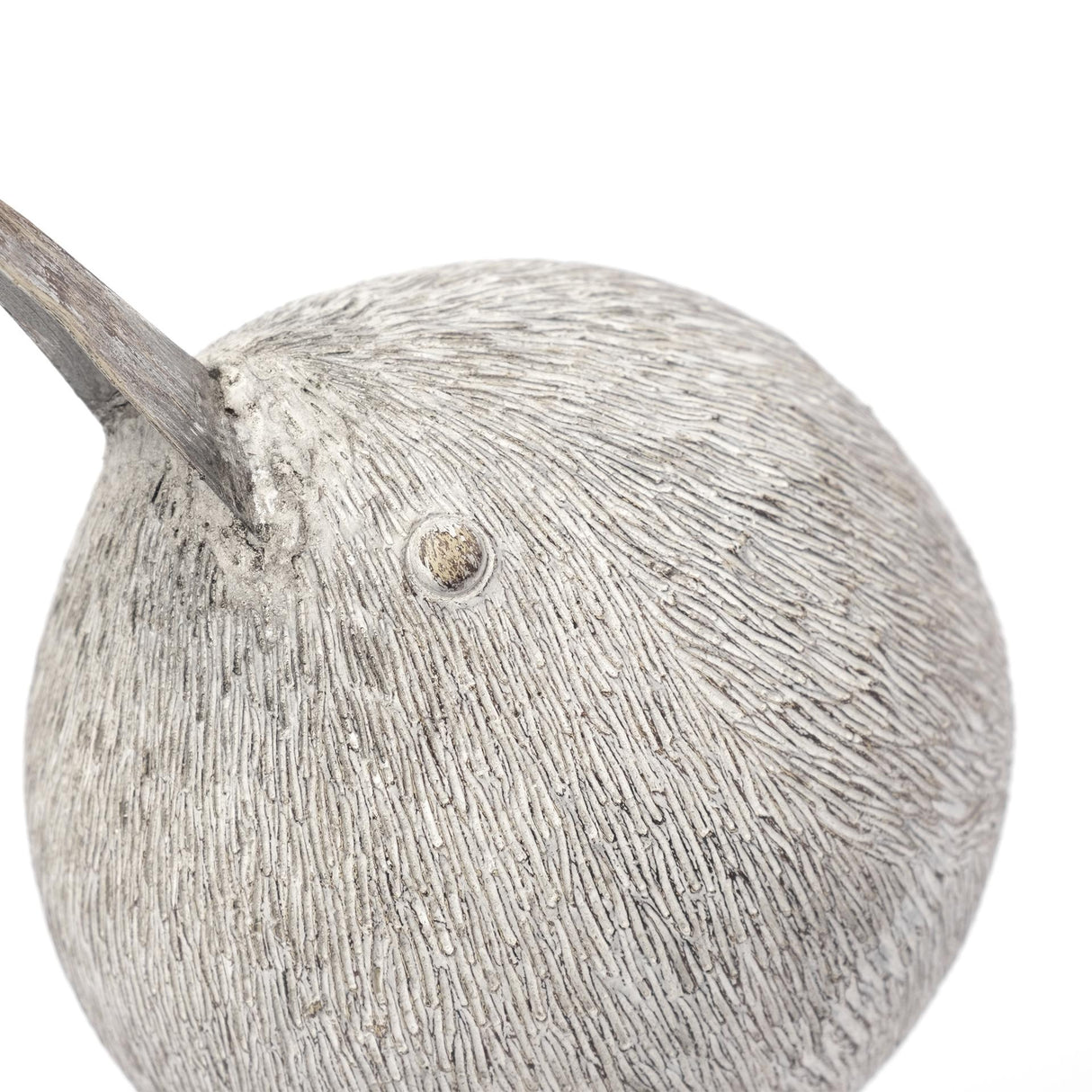 Mercana Snipe I 6L x 6W Off-White Resin Bird Ornament W/ Metal Feet