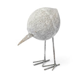 Mercana Snipe II 6L x 6W Off-White Resin Bird Ornament W/ Metal Feet