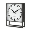 Mercana Felix Gray Metal Square Table Clock