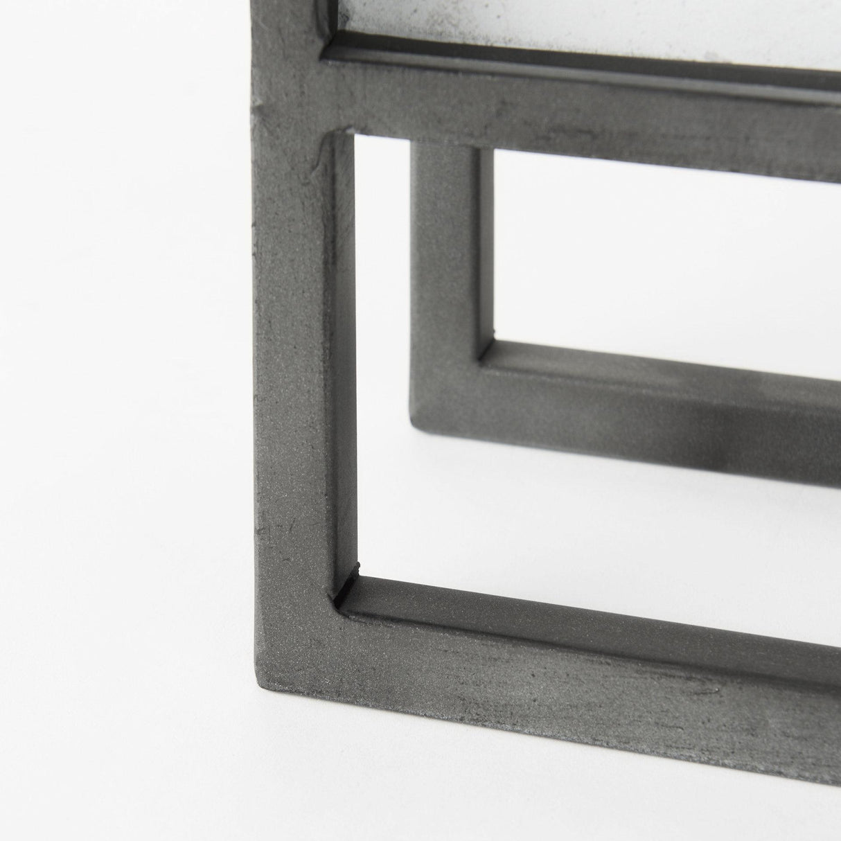 Mercana Felix Gray Metal Square Table Clock
