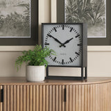 Mercana Felix Gray Metal Square Table Clock