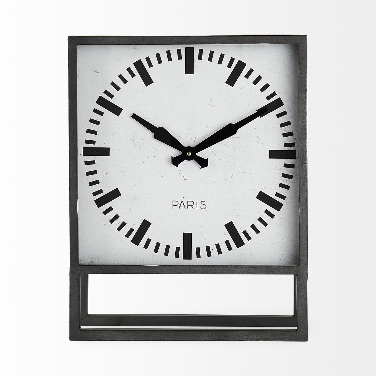 Mercana Felix Gray Metal Square Table Clock