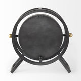 Mercana Gaston Gray Metal Circular Table Clock