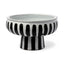 Mercana Lexington 14L x 14W White Ceramic Striped Bowl