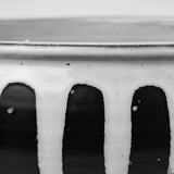 Mercana Lexington 14L x 14W White Ceramic Striped Bowl