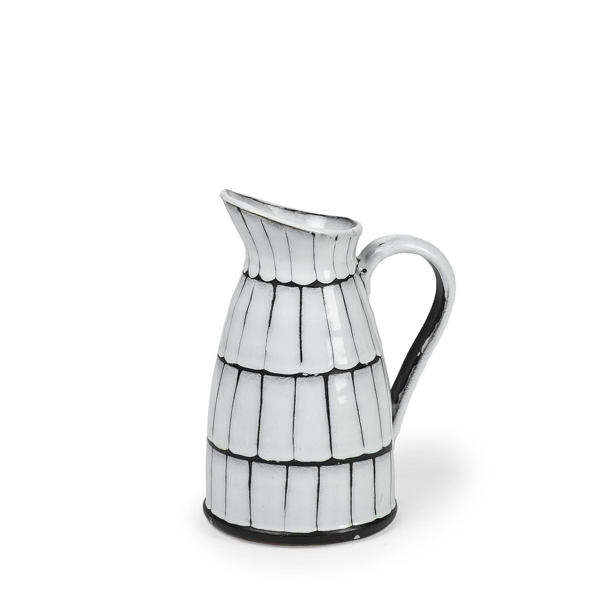 Mercana Lome Small White/Black Ceramic Jug