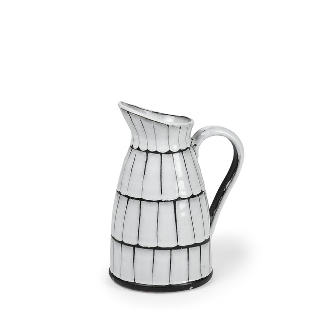 Mercana Lome Small White/Black Ceramic Jug