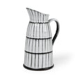 Mercana Lome Large White/Black Patterned Ceramic Water Pitcher