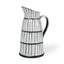 Mercana Lome Large White/Black Patterned Ceramic Water Pitcher