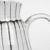 Mercana Lome Large White/Black Patterned Ceramic Water Pitcher