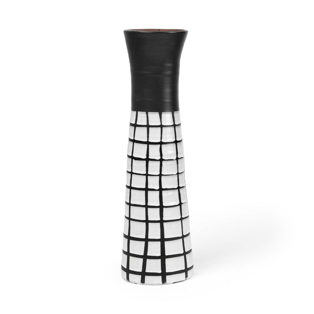 Mercana Luanda Small Black/White Large Ceramic Vase