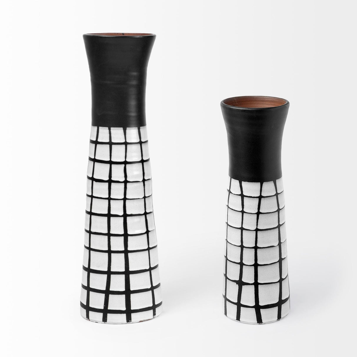 Mercana Luanda Small Black/White Large Ceramic Vase