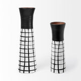 Mercana Luanda Small Black/White Large Ceramic Vase