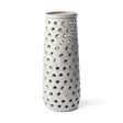Mercana Canasta Large Rustic White Ceramic Decorative Vase