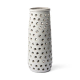 Mercana Canasta Large Rustic White Ceramic Decorative Vase