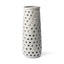 Mercana Canasta Large Rustic White Ceramic Decorative Vase