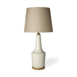 Mercana Rebecca (28.5"H) White Crackled Ceramic Base Wood Accent Table Lamp