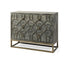 Mercana Genevieve I 39L x 16W Gray Fir Veneer And Metal Base 3 Drawer Accent Cabinet