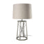 Mercana Raen (28.5"H) Gray Metal Octagonal Base w/Beige Shade Table Lamp