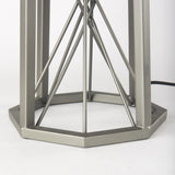 Mercana Raen (28.5"H) Gray Metal Octagonal Base w/Beige Shade Table Lamp