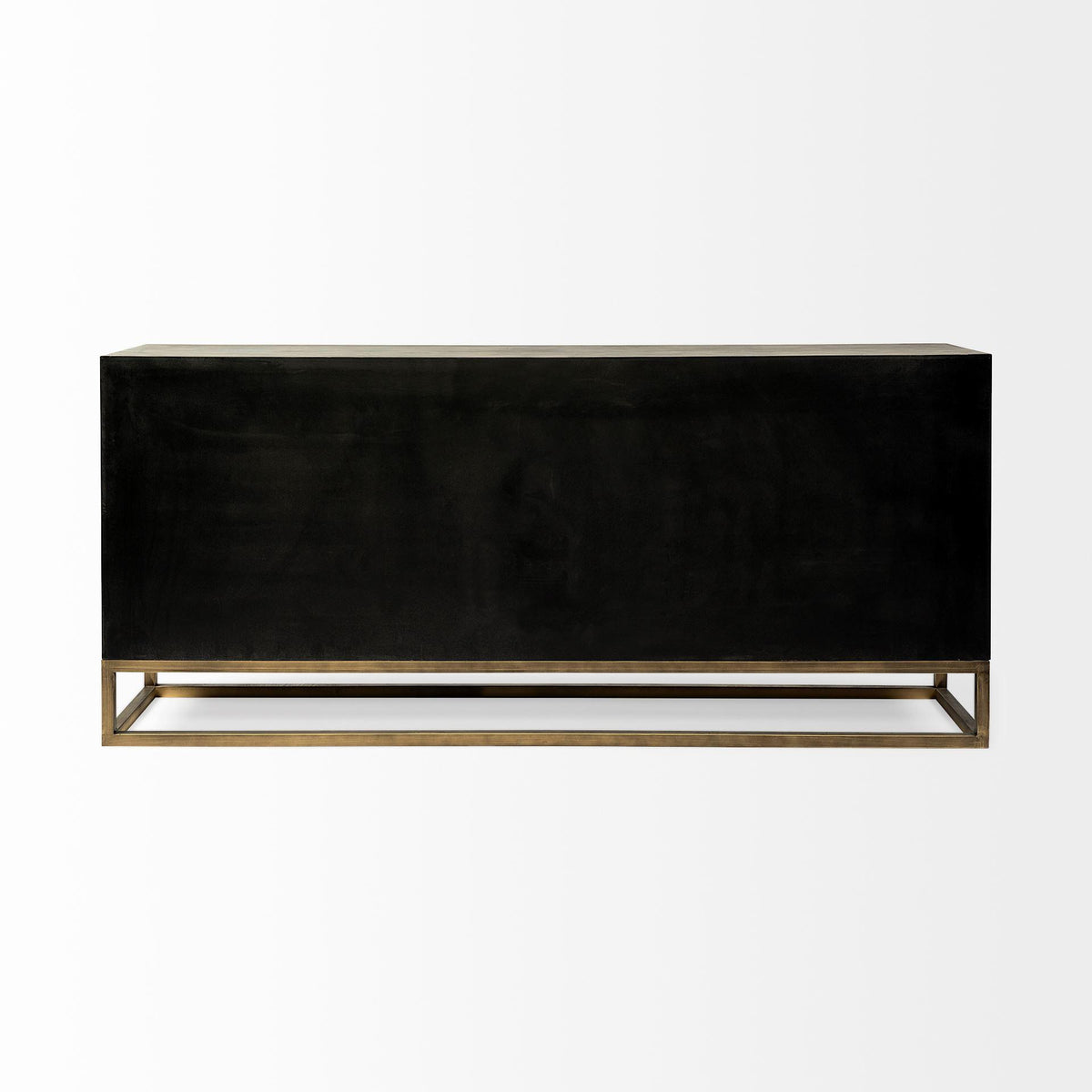 Mercana Genevieve II 70x15.8 Gray Fir Veneer W/Gold Metal Frame Base 9 Drawer Sideboard