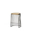 Mercana Seagram 25.6" Seat Height Brown Wood Seat Black Metal Frame Stool