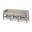 Mercana Bergen 60L x 19W Beige Fabric Covered Seat W/Brown Wood Frame Accent Bench