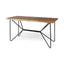 Mercana Papillion IV 60L x 26W Natural Solid Wood and Live Edge Iron Office Desk