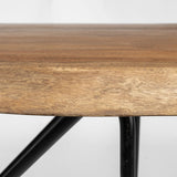 Mercana Papillion IV 60L x 26W Natural Solid Wood and Live Edge Iron Office Desk