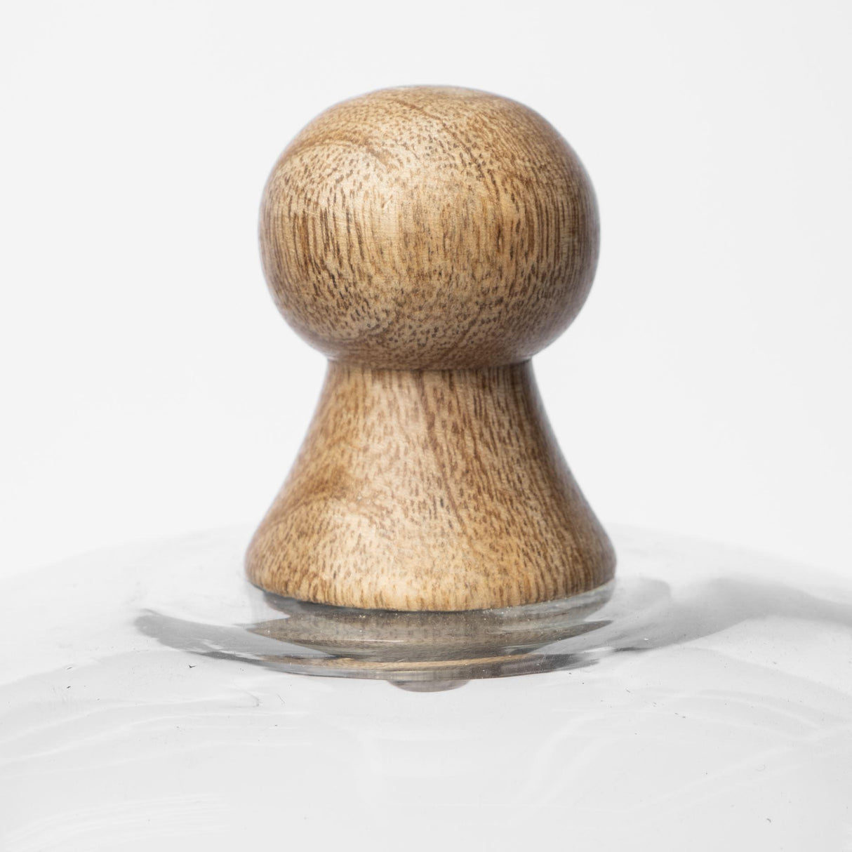 Mercana Campana I Small Wooden/White Marble Base Glass Cloche